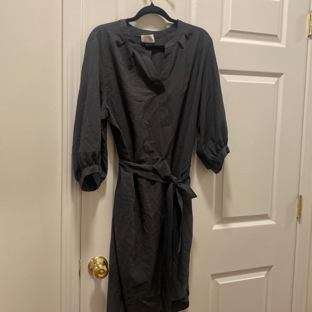 Doc and Amelia gray dress